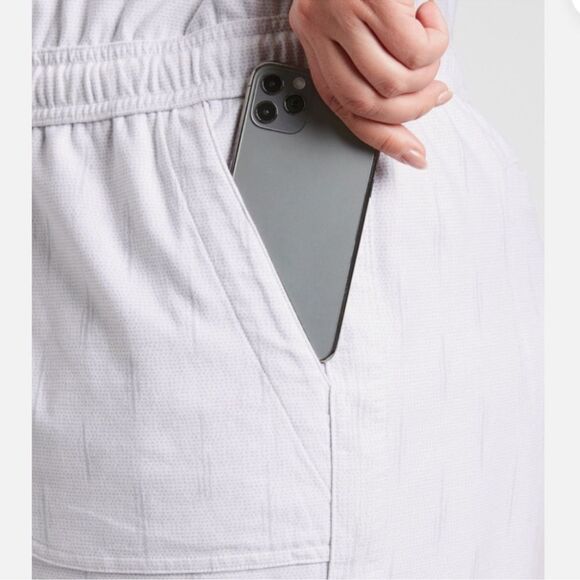 Athleta Farallon Printed Romper Spliced Magic Veil Grey Size Medium EUC - Picture 3 of 8